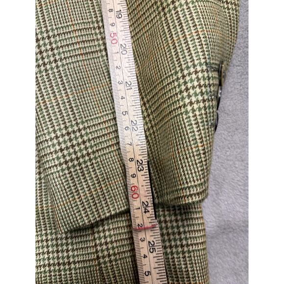 Loro Piana Blazer Mens 42 Green Plaid Cashmere Wool Silk Made Italy Sport Coat - Picture 6 of 10